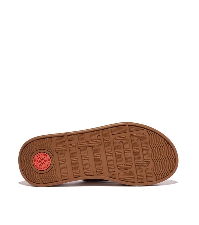 FitFlop F-Mode Flatform Cross Slides light tan  FitFlop FW5-592, slippers Direct leverbaar uit de webshop