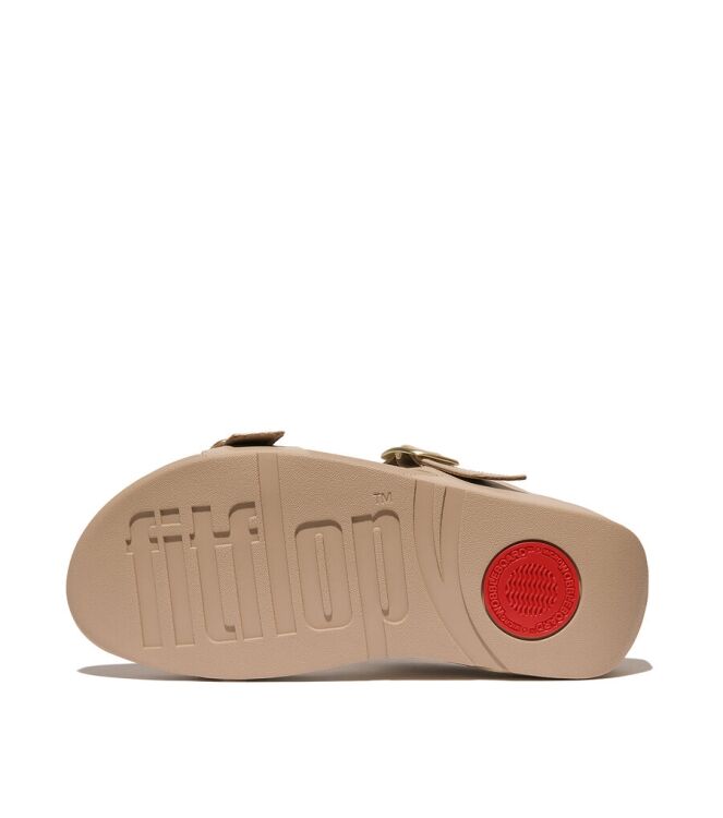 FitFlop Lulu Adjustable Slide latte beige  FitFlop ES7-A94, slippers Direct leverbaar uit de webshop