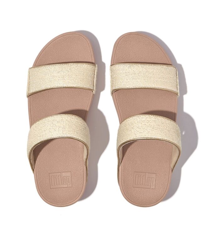FitFlop Lulu Shimmerweave stone beige mix  FitFlop GO2-A48, slippers Direct leverbaar uit de webshop