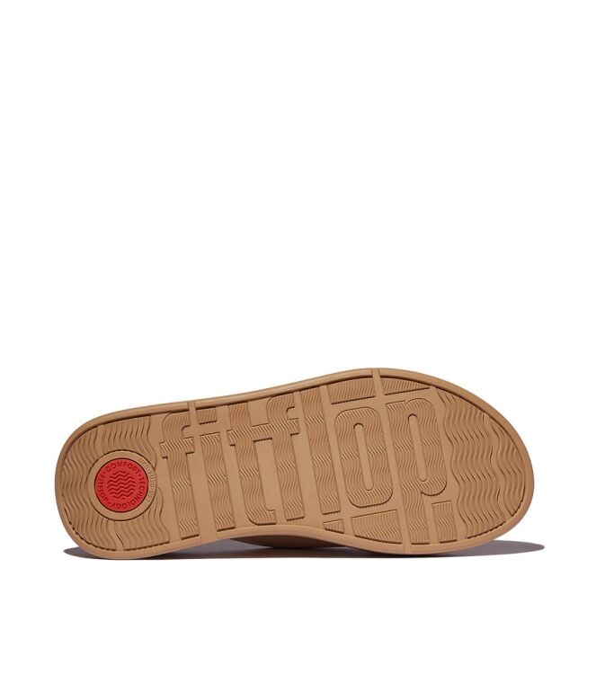 FitFlop F-Mode Leather Flatform Cross sandy beige  FitFlop FW5-C13, slippers Direct leverbaar uit de webshop