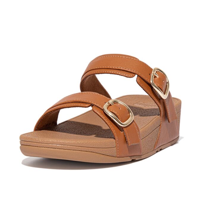 FitFlop Lulu Adjustable Slide light tan  FitFlop ES7-592, slippers Direct leverbaar uit de webshop