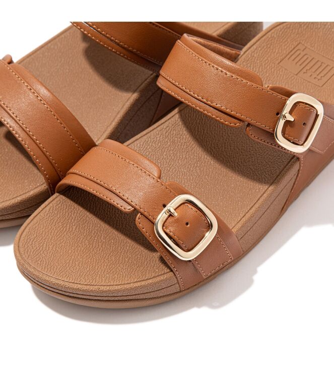 FitFlop Lulu Adjustable Slide light tan  FitFlop ES7-592, slippers Direct leverbaar uit de webshop