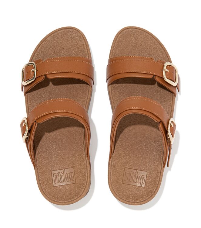 FitFlop Lulu Adjustable Slide light tan  FitFlop ES7-592, slippers Direct leverbaar uit de webshop