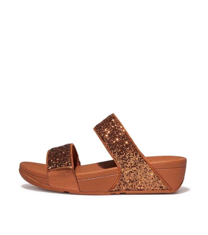 FitFlop Lulu Slide-Glitter light tan  FitFlop ET3-592, slippers Direct leverbaar uit de webshop