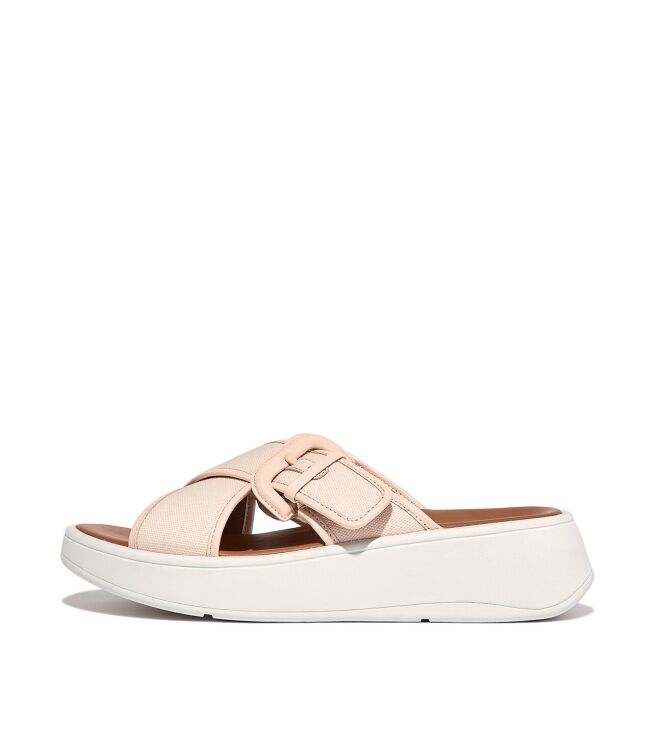 FitFlop F-Mode Buckle Flatform rose foam  FitFlop FY8-A41, slippers Direct leverbaar uit de webshop