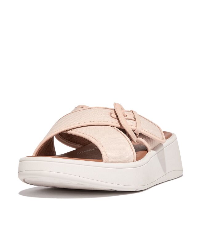 FitFlop F-Mode Buckle Flatform rose foam  FitFlop FY8-A41, slippers Direct leverbaar uit de webshop