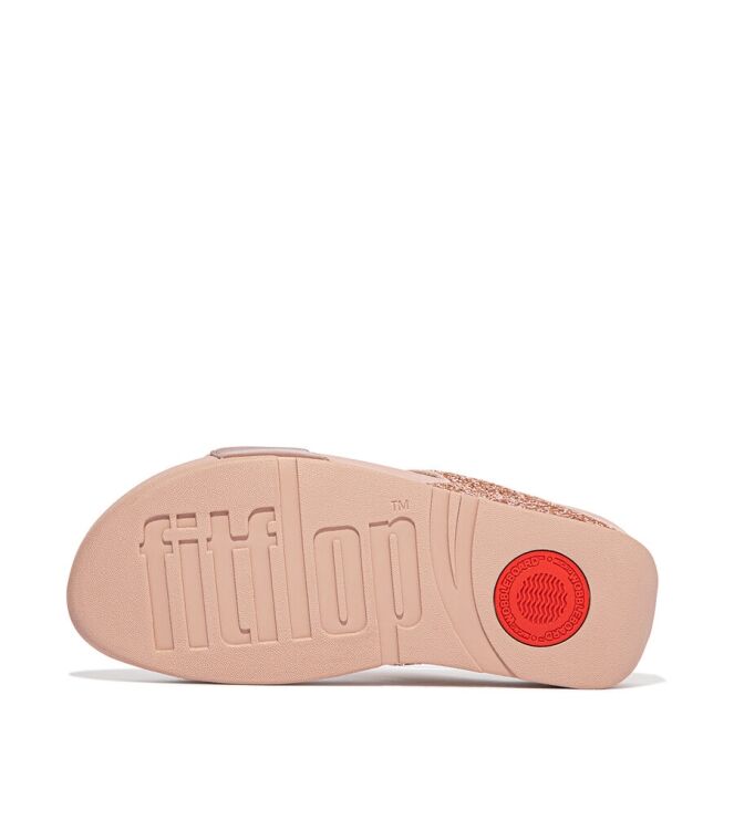 FitFlop Lulu Slide-Glitter rose gold  FitFlop ET3-323, slippers Direct leverbaar uit de webshop
