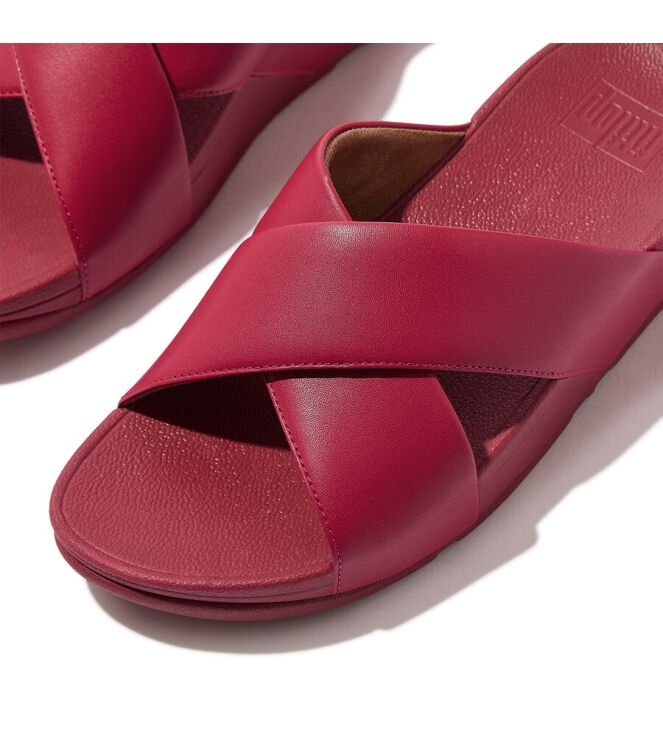 FitFlop Lulu Cross Slide Sandals redberry FitFlop K04-C32, slippers Direct leverbaar uit de webshop