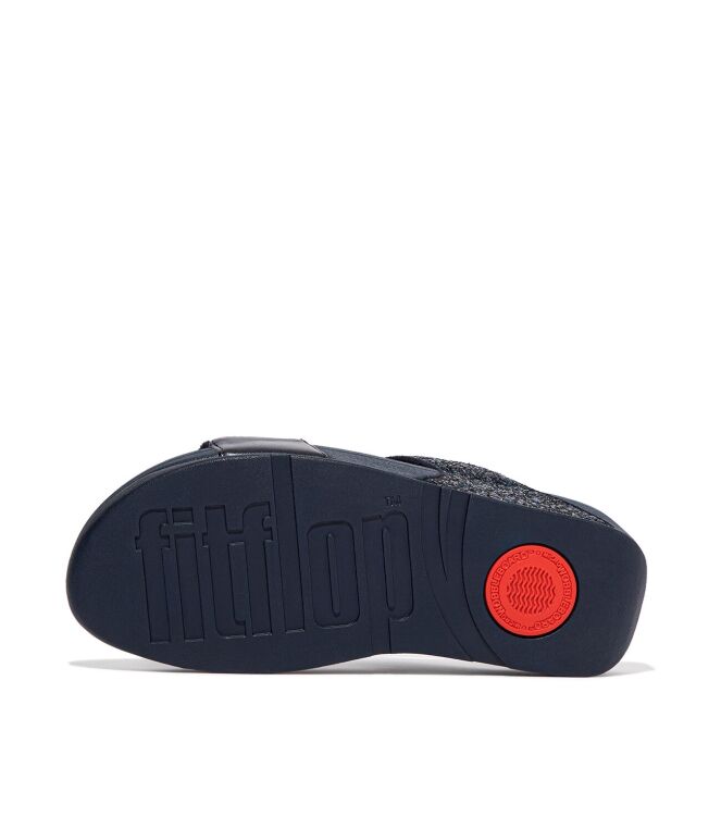 FitFlop Lulu Slide Glitter midnight navy  FitFlop ET3-399, slippers Direct leverbaar uit de webshop