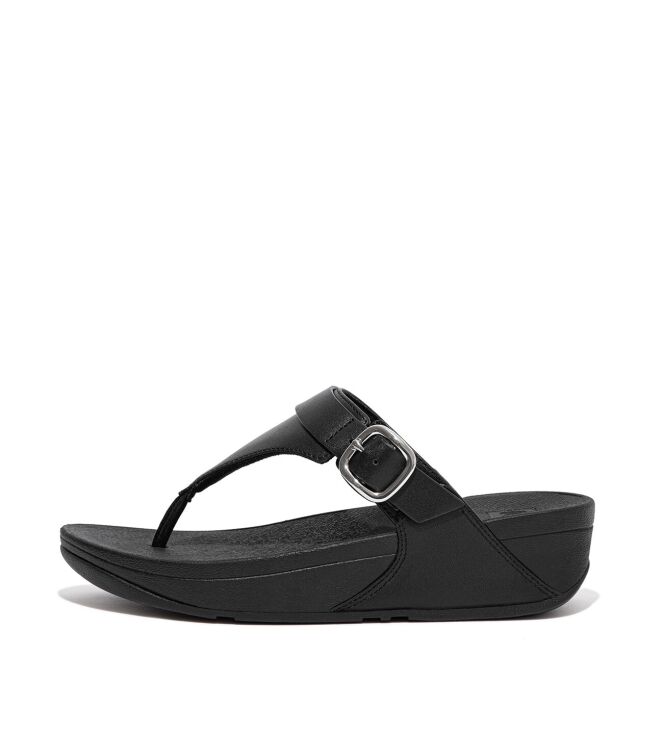 FitFlop Lulu Adjustable Toe Post all black  FitFlop ES8-090, slippers Direct leverbaar uit de webshop