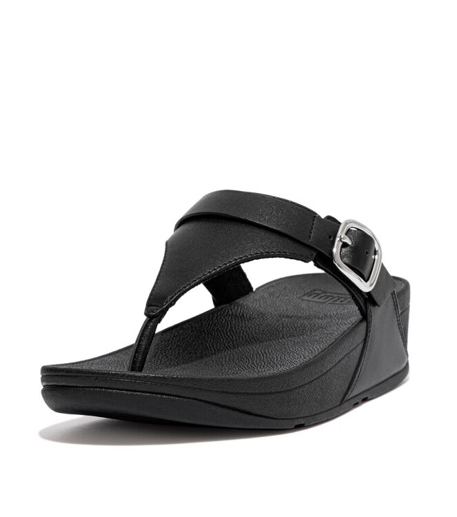 FitFlop Lulu Adjustable Toe Post all black  FitFlop ES8-090, slippers Direct leverbaar uit de webshop