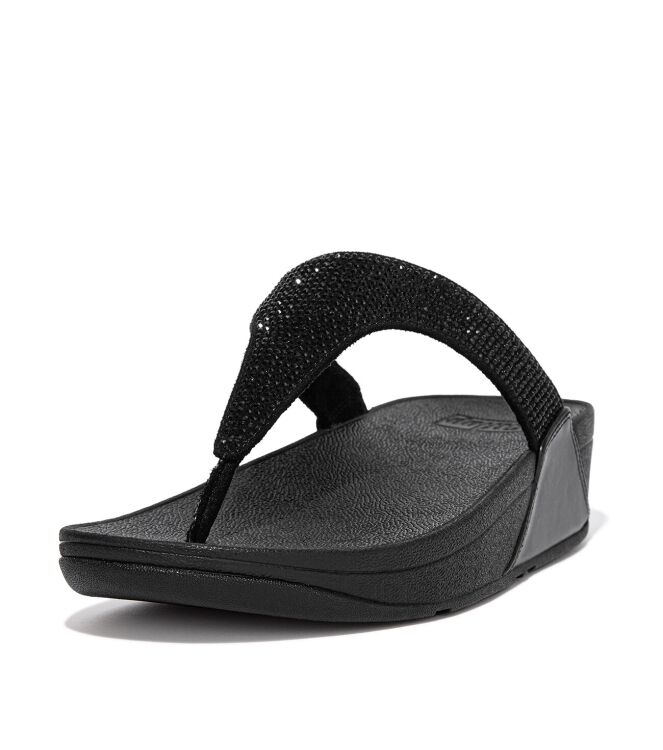 FitFlop lulu toepost all black  FitFlop EC5-090, slippers Direct leverbaar uit de webshop