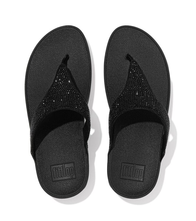 FitFlop lulu toepost all black  FitFlop EC5-090, slippers Direct leverbaar uit de webshop
