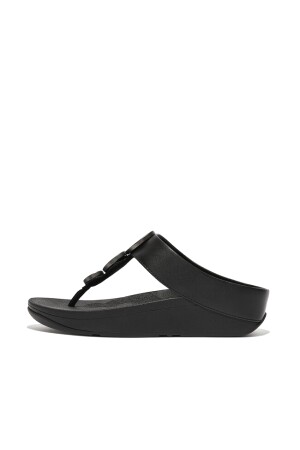 FitFlop Halo Metallic-Trim Toe-Post Sandals all black  FitFlop Halo Metallic-Trim Toe-Post Sandals all black