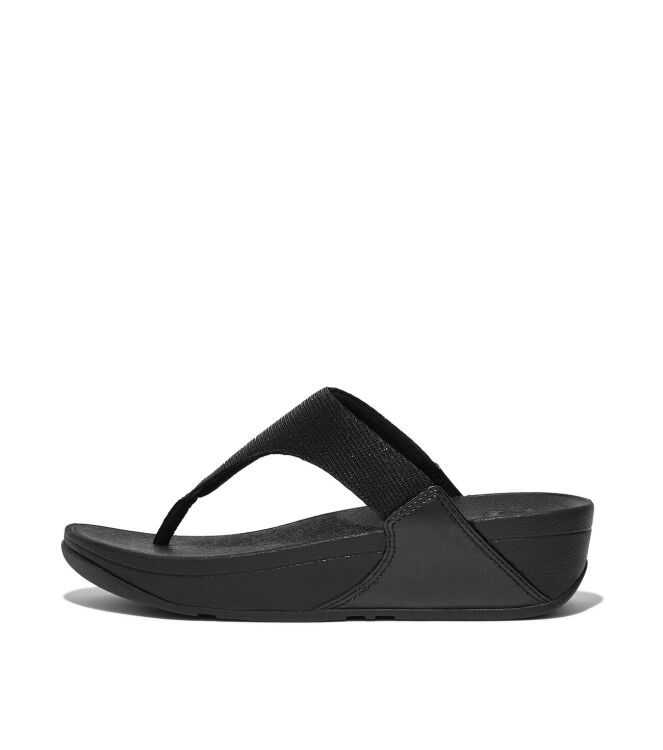 FitFlop Lulu Shimmerlux all black  FitFlop FZ7-090, slippers Direct leverbaar uit de webshop