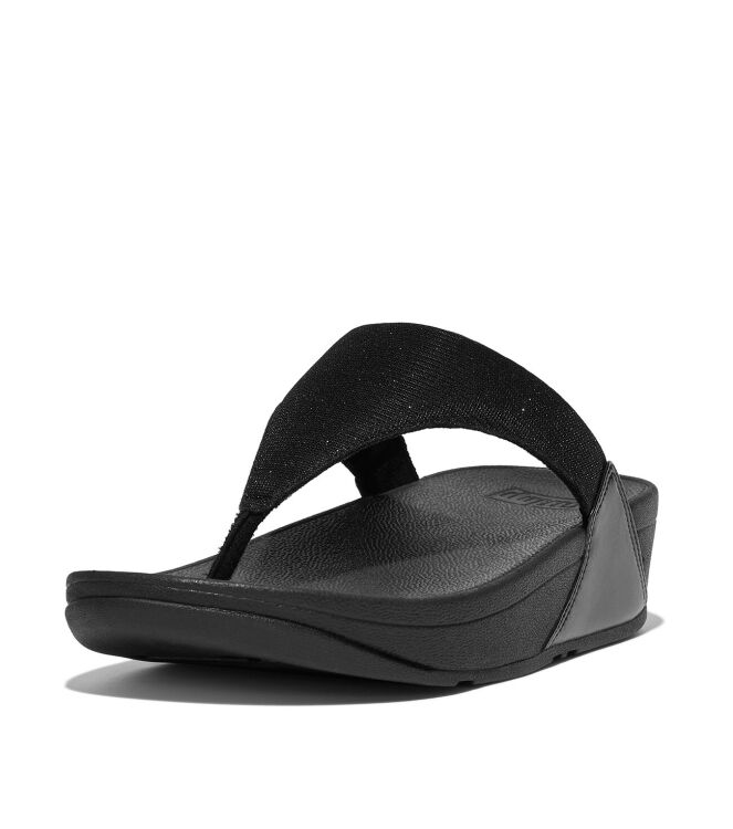 FitFlop Lulu Shimmerlux all black  FitFlop FZ7-090, slippers Direct leverbaar uit de webshop