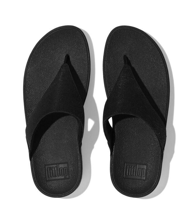FitFlop Lulu Shimmerlux all black  FitFlop FZ7-090, slippers Direct leverbaar uit de webshop
