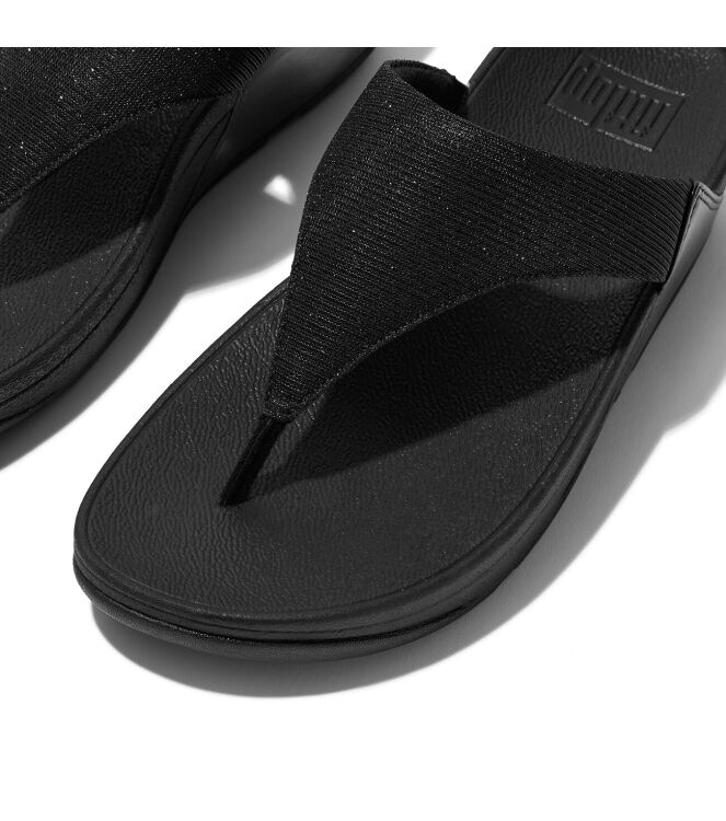 FitFlop Lulu Shimmerlux all black  FitFlop FZ7-090, slippers Direct leverbaar uit de webshop