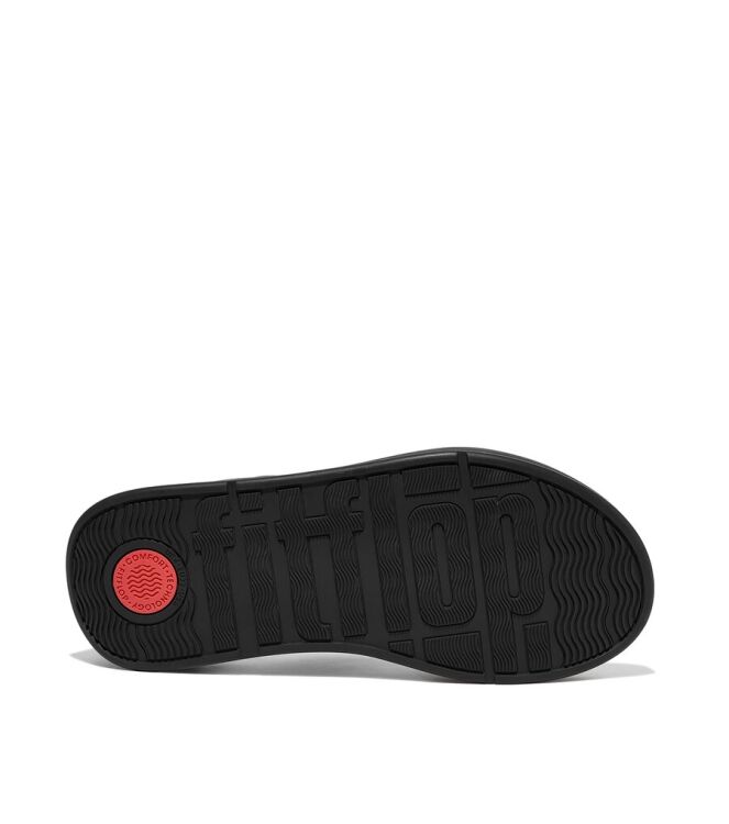 FitFlop F-Mode Flatform Toe-Post Sandals all black FitFlop FW4-090, slippers Direct leverbaar uit de webshop
