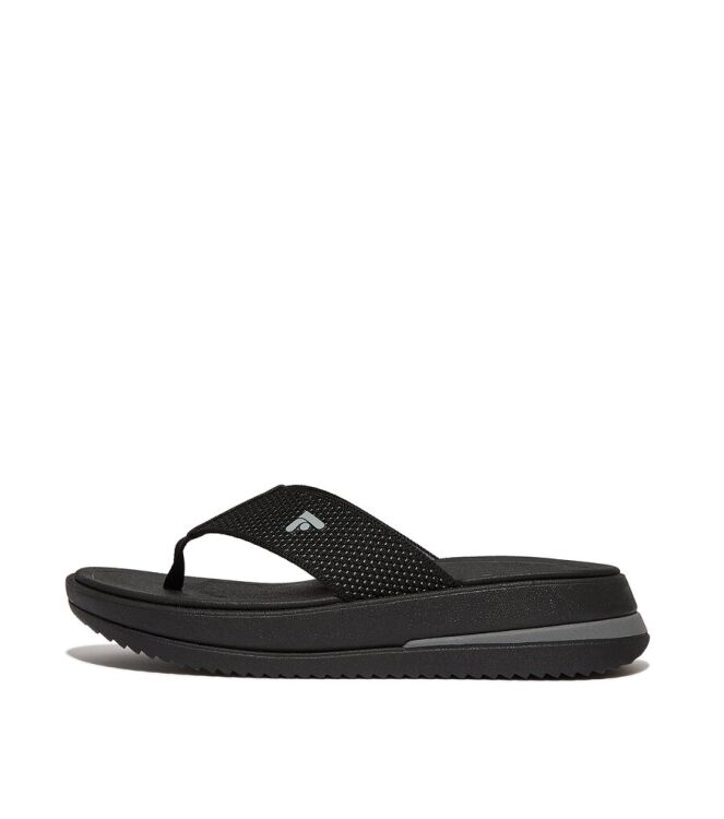 FitFlop Surff Two-Tone Webbing Toe-Post black  FitFlop HJ8-001, slippers Direct leverbaar uit de webshop