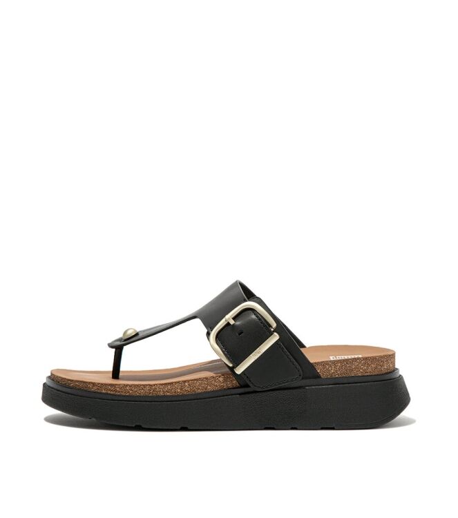 FitFlop Gen-FF Buckle Toe-Post Sandals black  FitFlop HE7-001, slippers Direct leverbaar uit de webshop