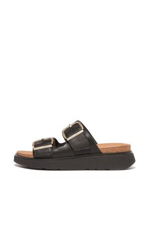 FitFlop Gen-FF Buckle Two-Bar Slides black  FitFlop Gen-FF Buckle Two-Bar Slides black