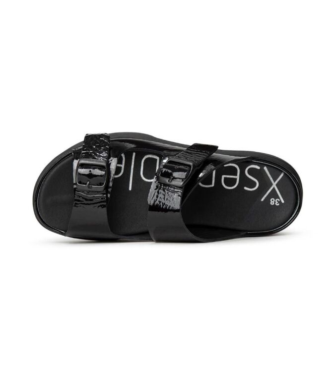 Xsensible Stretchwalker Hawaii black patent  Xsensible Stretchwalker 30707.5.007, slippers Direct leverbaar uit de webshop