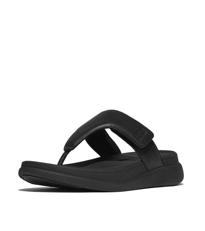 FitFlop F-Mode Go Adjustable Flatform all black FitFlop IW1-090, slippers Direct leverbaar uit de webshop