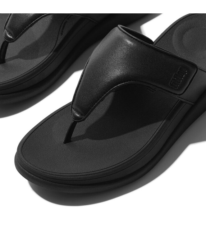 FitFlop F-Mode Go Adjustable Flatform all black FitFlop IW1-090, slippers Direct leverbaar uit de webshop