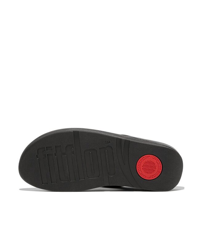 FitFlop Fino Crystal-Chain Leather Toe-Post black  FitFlop HX2-001, slippers Direct leverbaar uit de webshop