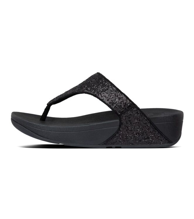FitFlop Lulu Glitter Toe-Thongs black FitFlop X03-339, slippers Direct leverbaar uit de webshop