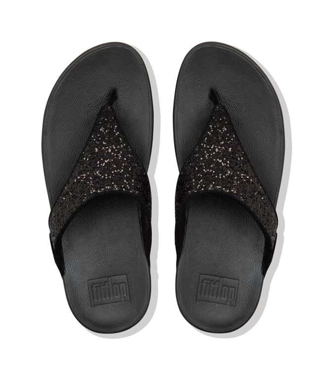 FitFlop Lulu Glitter Toe-Thongs black FitFlop X03-339, slippers Direct leverbaar uit de webshop
