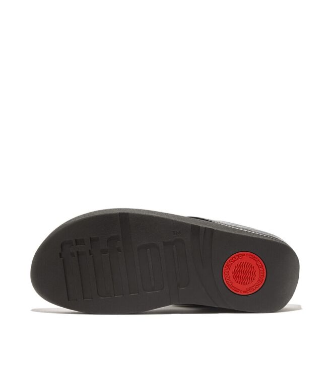 FitFlop Halo Bead-Circle Metallic Toe-Post pewter black FitFlop HJ1-B06, slippers Direct leverbaar uit de webshop