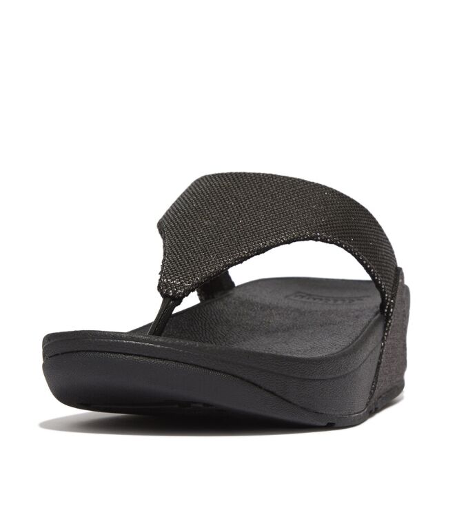 FitFlop Lulu Glitz-Canvas pewter black  FitFlop HQ9-B06, slippers Direct leverbaar uit de webshop