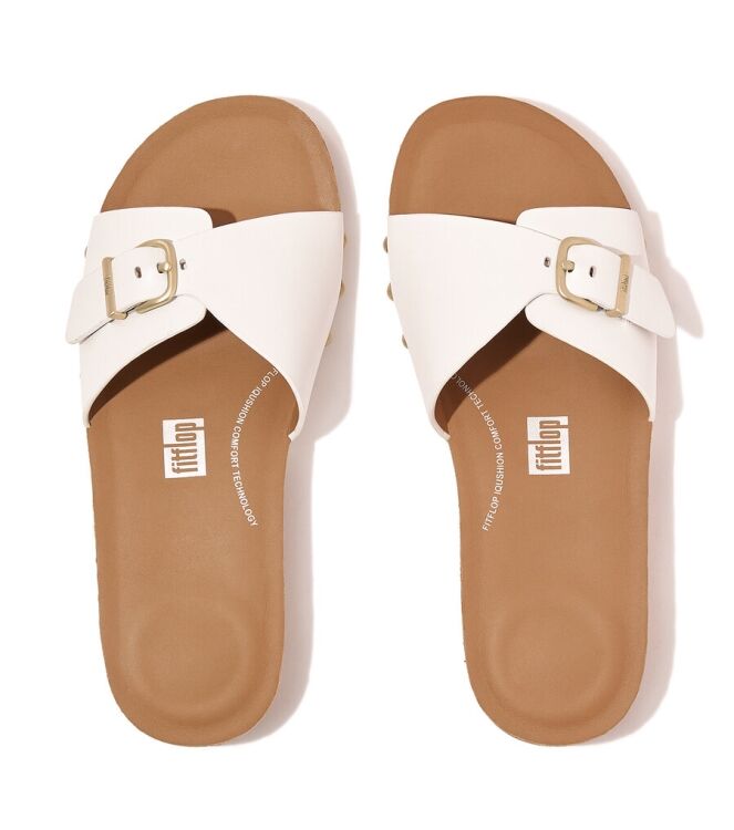 FitFlop Iqushion Adjustable Buckle urban white  FitFlop HF1-194, slippers Direct leverbaar uit de webshop