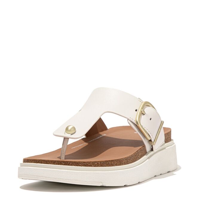 FitFlop Gen-FF Buckle Leather Toe-Post urban white  FitFlop HE7-194, slippers Direct leverbaar uit de webshop