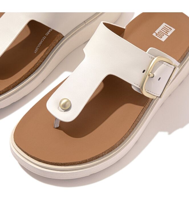 FitFlop Gen-FF Buckle Leather Toe-Post urban white  FitFlop HE7-194, slippers Direct leverbaar uit de webshop