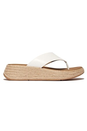 FitFlop F-Mode Espadrille Leather Flatform T/Post urban white FitFlop F-Mode Espadrille Leather Flatform T/Post urban white