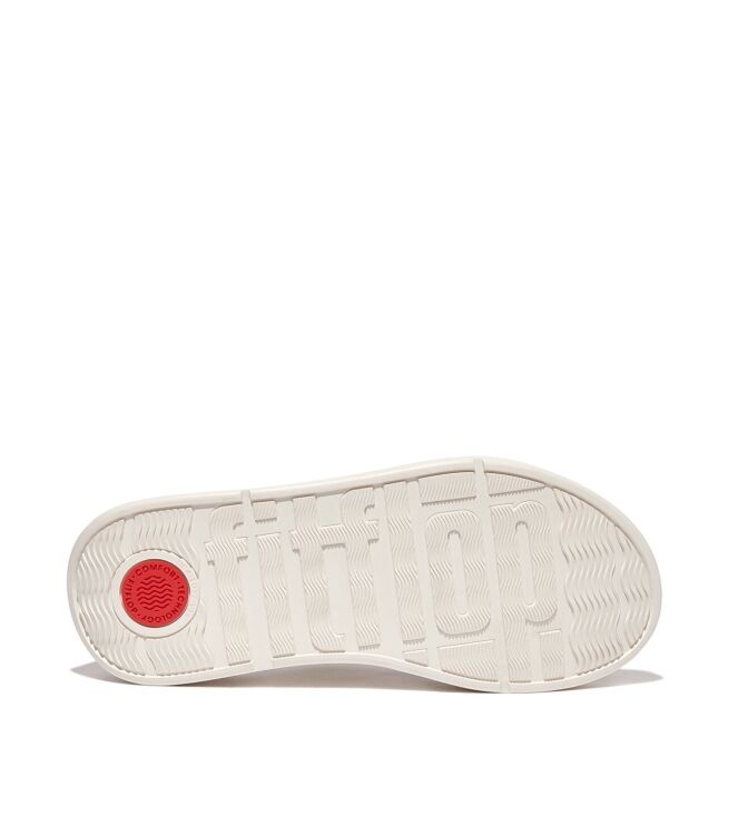 FitFlop F-Mode Leather Flatform cream FitFlop FW4-477, slippers Direct leverbaar uit de webshop