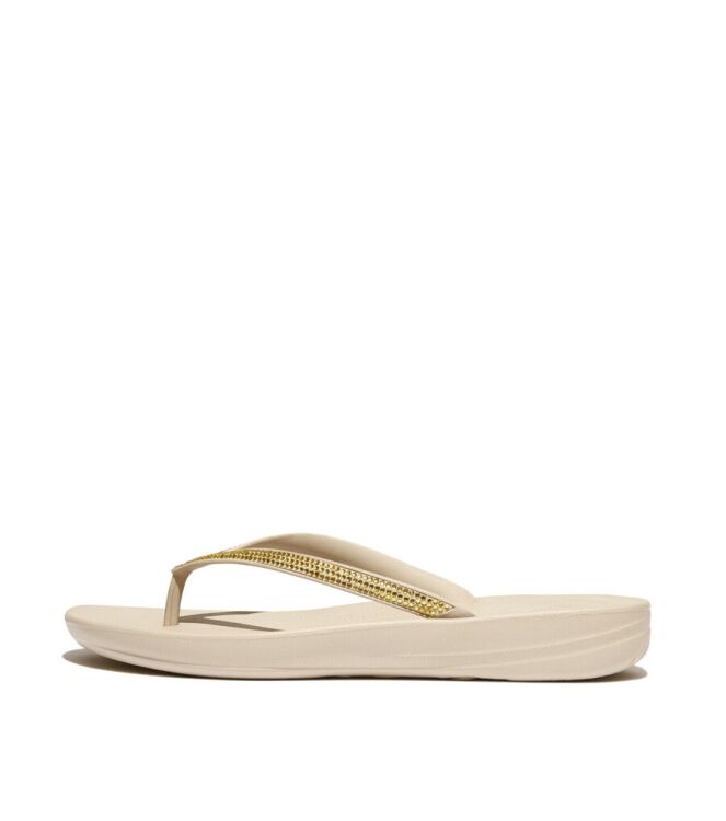 FitFlop Iqushion Sparkle TPU stone beige FitFlop R08-A20, slippers Direct leverbaar uit de webshop