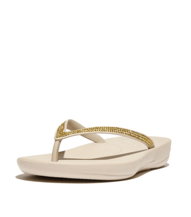 FitFlop Iqushion Sparkle TPU stone beige FitFlop R08-A20, slippers Direct leverbaar uit de webshop