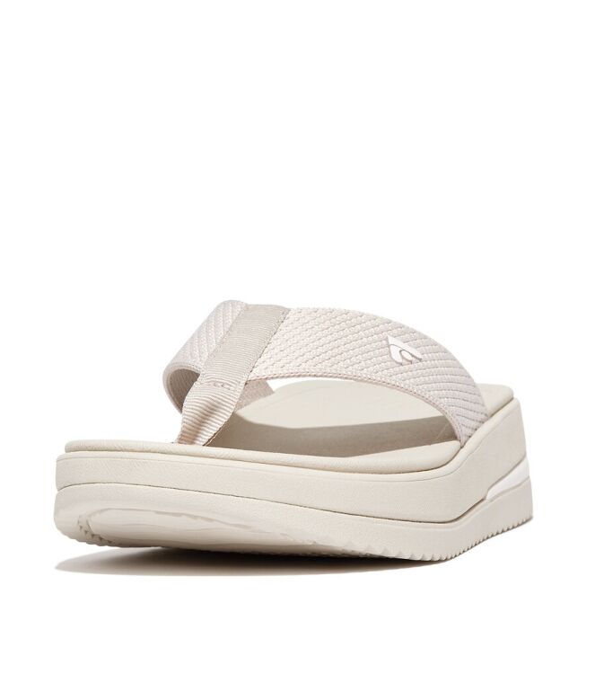 FitFlop Surff two tone webbing Paris beige  FitFlop HJ8-A99, slippers Direct leverbaar uit de webshop