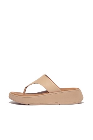 FitFlop F-Mode Leather Flatform Toe-Post latte beige FitFlop F-Mode Leather Flatform Toe-Post latte beige