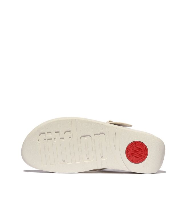 FitFlop Lulu Resin-Buckle Leather Toe-Post paris beige  FitFlop JE9-A99, slippers Direct leverbaar uit de webshop
