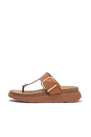 FitFlop Gen-FF Buckle Leather Toe-Post light tan  FitFlop Gen-FF Buckle Leather Toe-Post light tan