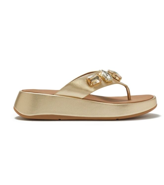 FitFlop F-Mode Utra-Jewel platino FitFlop A2C-675, slippers Direct leverbaar uit de webshop