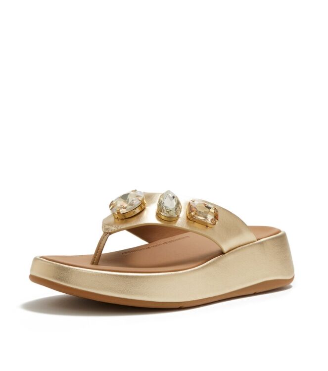 FitFlop F-Mode Utra-Jewel platino FitFlop A2C-675, slippers Direct leverbaar uit de webshop