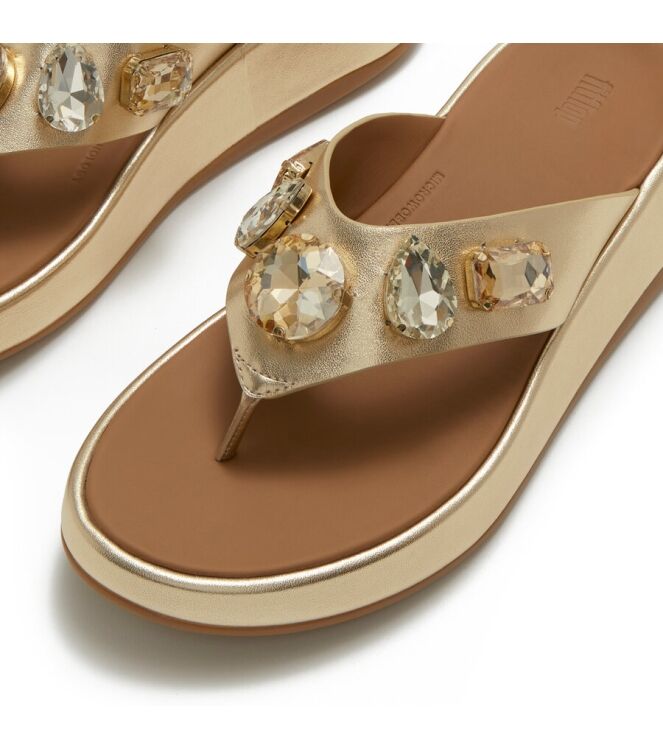 FitFlop F-Mode Utra-Jewel platino FitFlop A2C-675, slippers Direct leverbaar uit de webshop