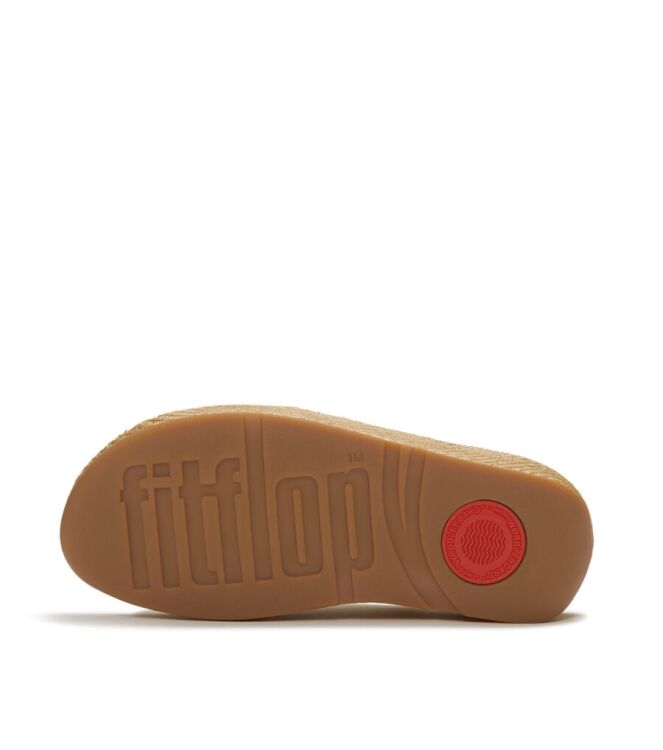 FitFlop Lulu Lux Graphic-Weave Cross platino FitFlop A4P-675, slippers Direct leverbaar uit de webshop