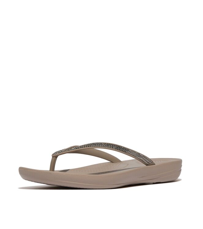 FitFlop Iqushion Ombre Sparkle on taupe  FitFlop DG5-C44, slippers Direct leverbaar uit de webshop